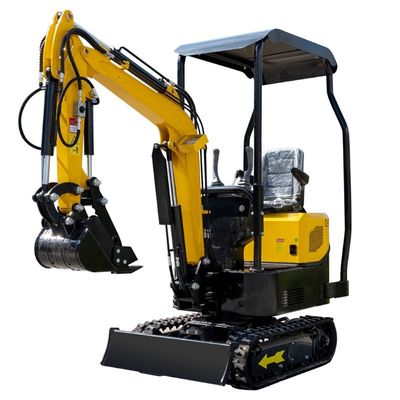 L'oscillation 1000kg petit Mini Excavator With Back Cover Hightop de boom s'est ouverte