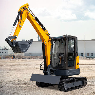 Mini-pelle Hightop avec poids opérationnel de 3500 kg, puissance nominale de 18,5 kW et 885 mm