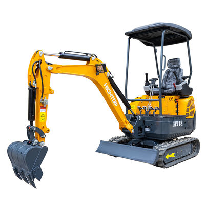 Mini-pelle HT18L avec un poids opérationnel de 1 310 kg pour des tâches de construction polyvalentes