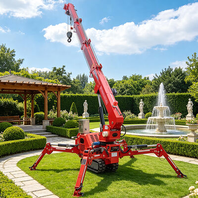 2 tonnes de grue à chenilles avec châssis à traces en caoutchouc pour petits espaces